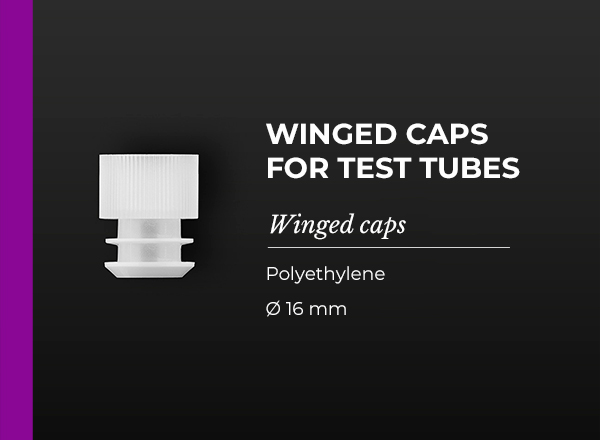 Winged caps for test tubes