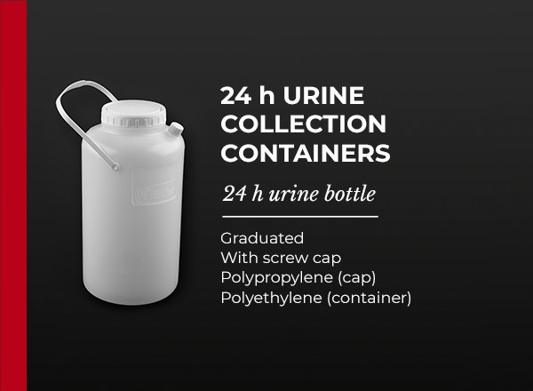 24h urine bottle screw cap