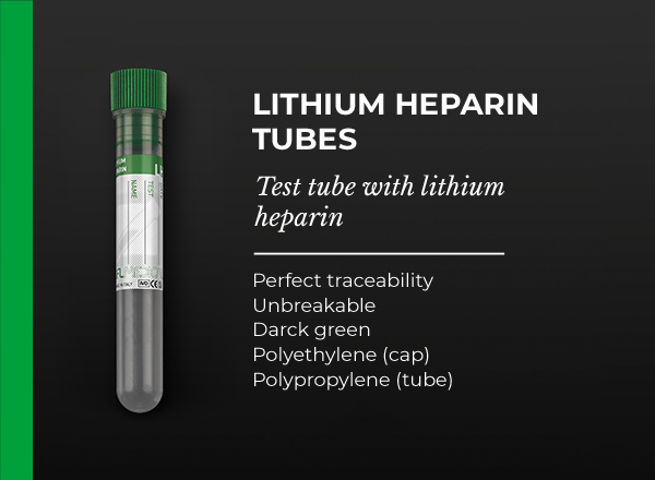 test tube with lithium heparin