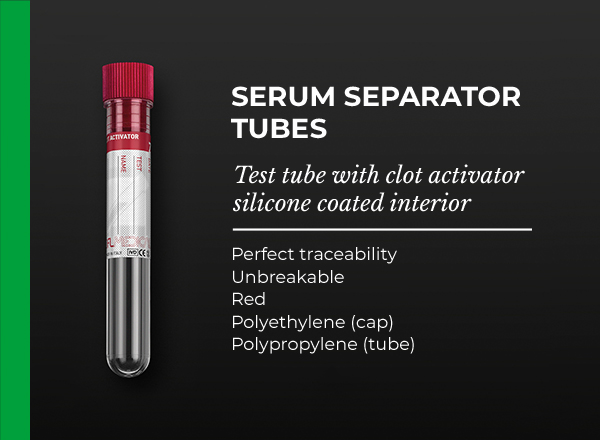 test tube with clot activator silicone coated interior