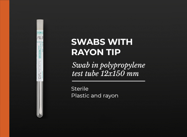 swab in polypropylene test tube 12x150mm
