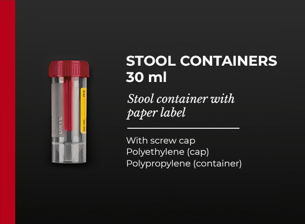 Stool with paper label 30ml