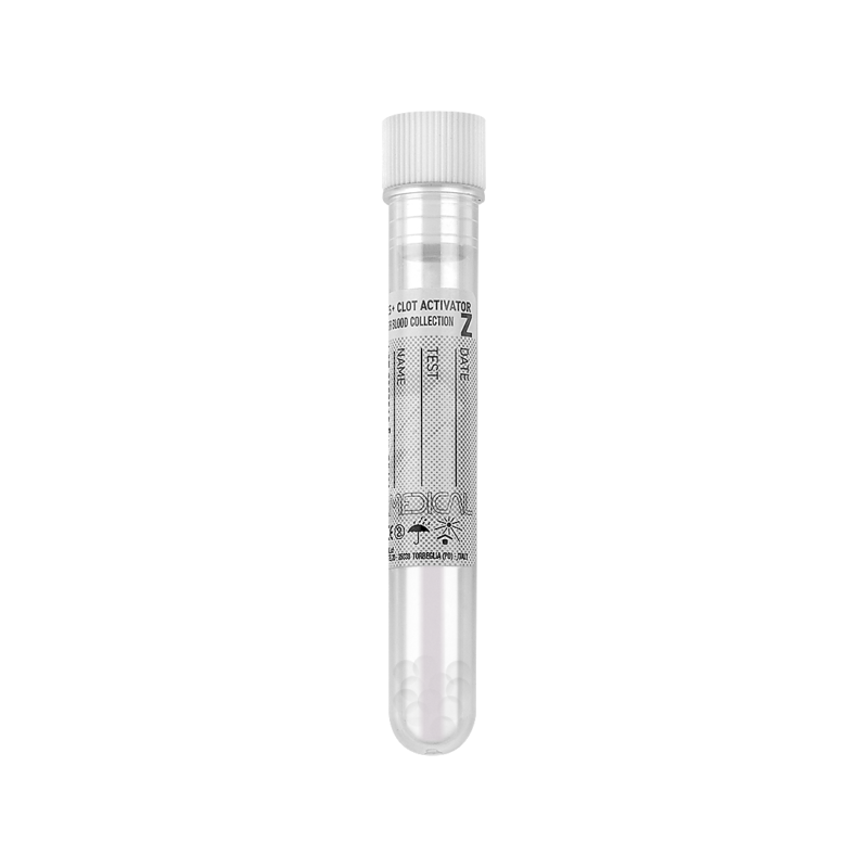 test tube with granules separators