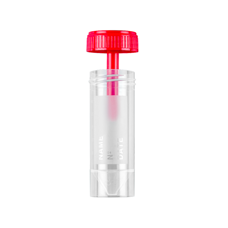 stool container with frosted label with screw cap apart (30ml)