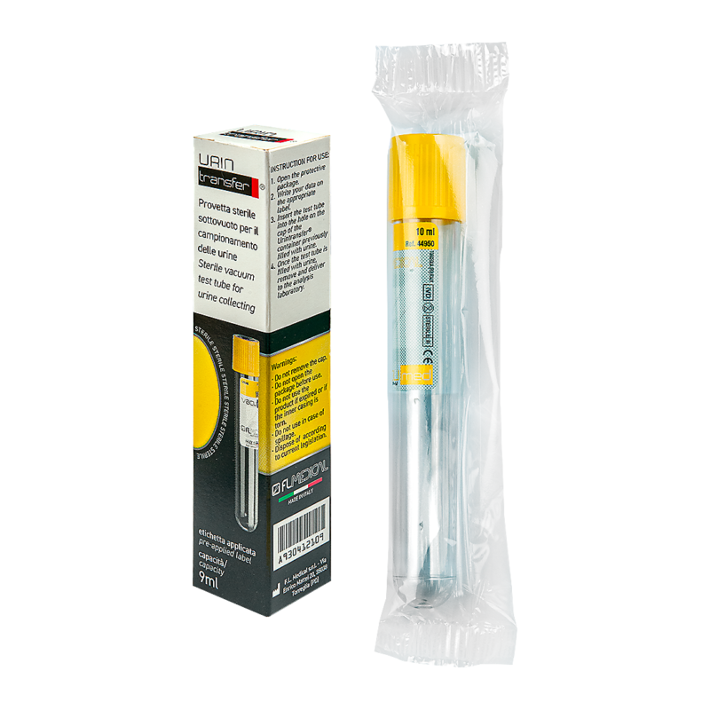 vacuum tube without preservative x 10 ml of urine