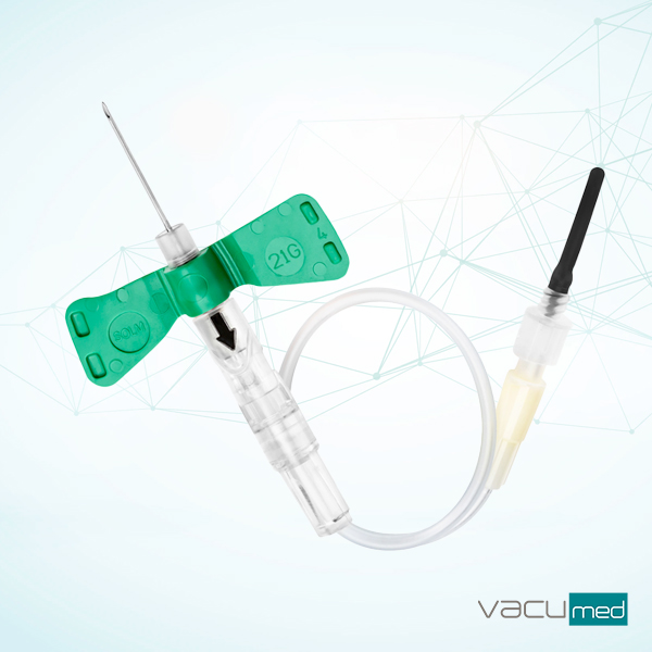safety pull-button blood collection sets with butterfly needles
