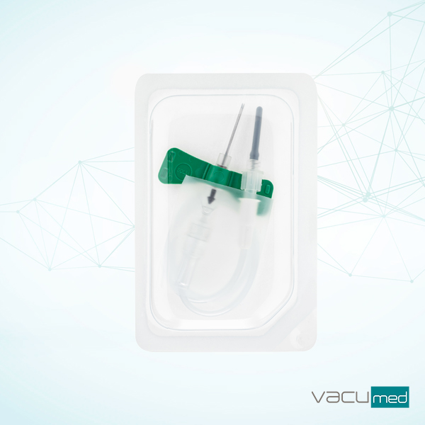 safety pull-button blood collection sets with butterfly needles