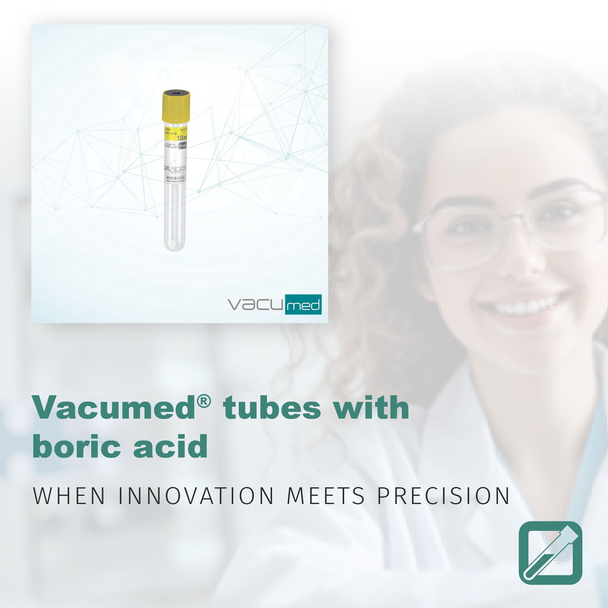 Vacumed® tubes with boric acid: when innovation meets precision