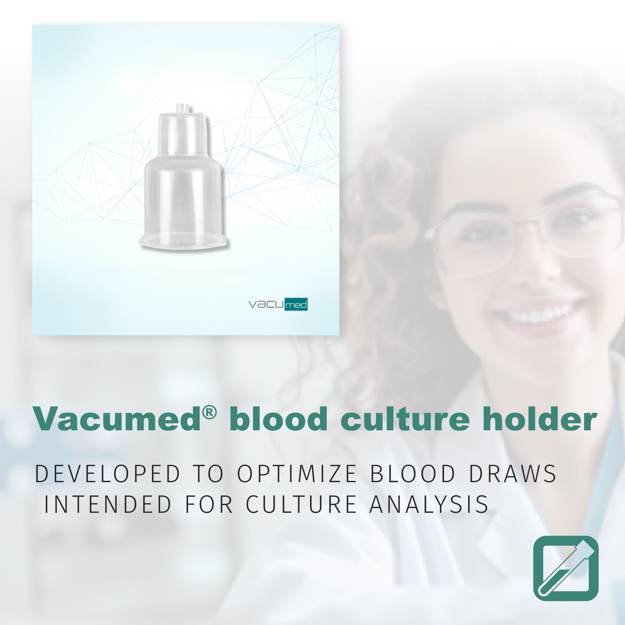 Vacumed® blood culture holder