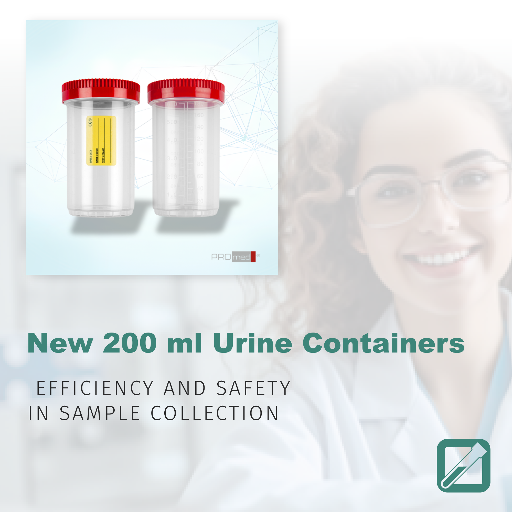 FL Medical | Laboratory disposable New 200 ml Urine Containers
